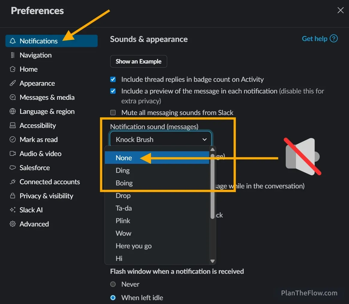 Silent Slack notifications